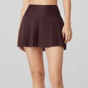 ALO Grand Slam Tennis Skirt in Raisin
